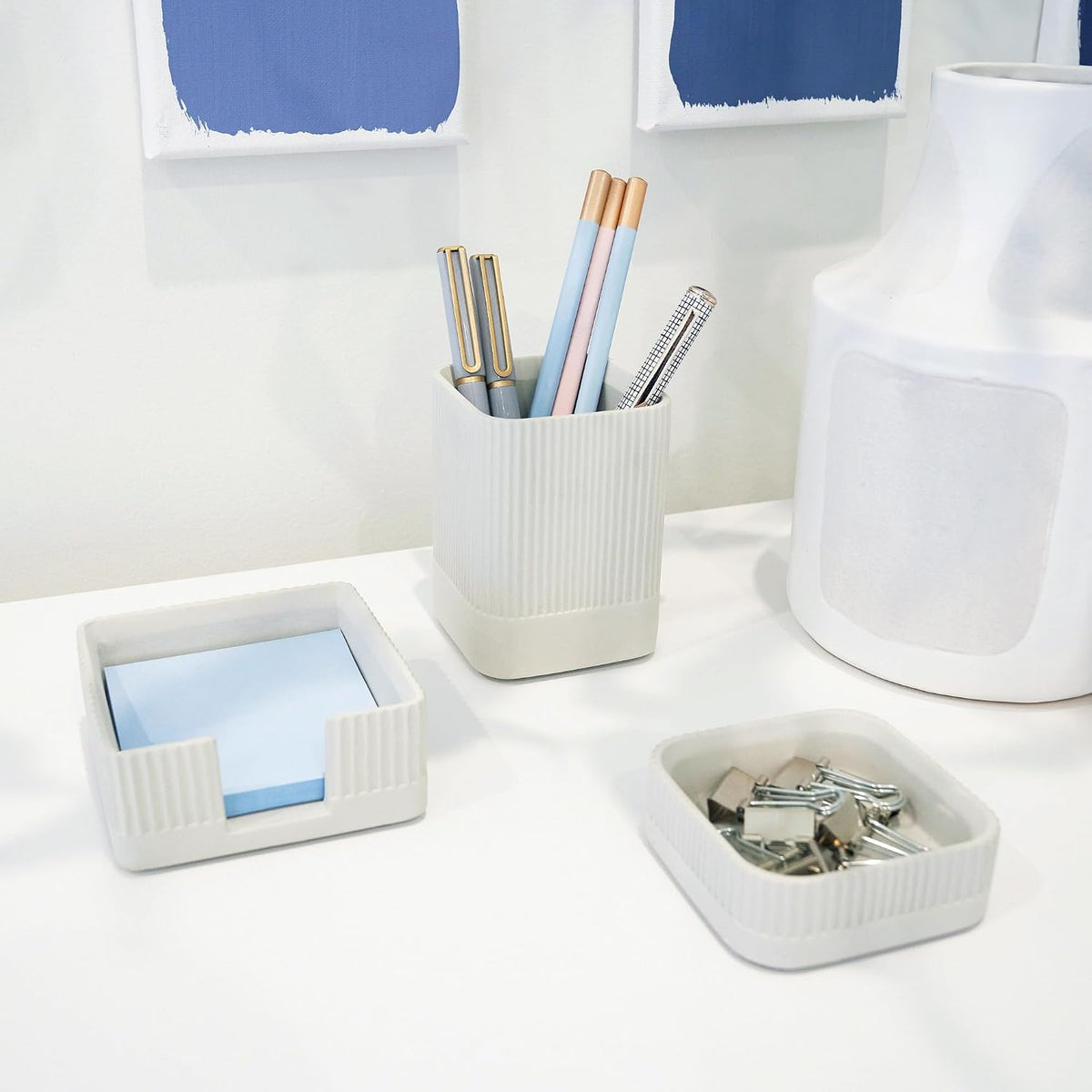 Concrete Desk Organizer, Set of 3, photo 4