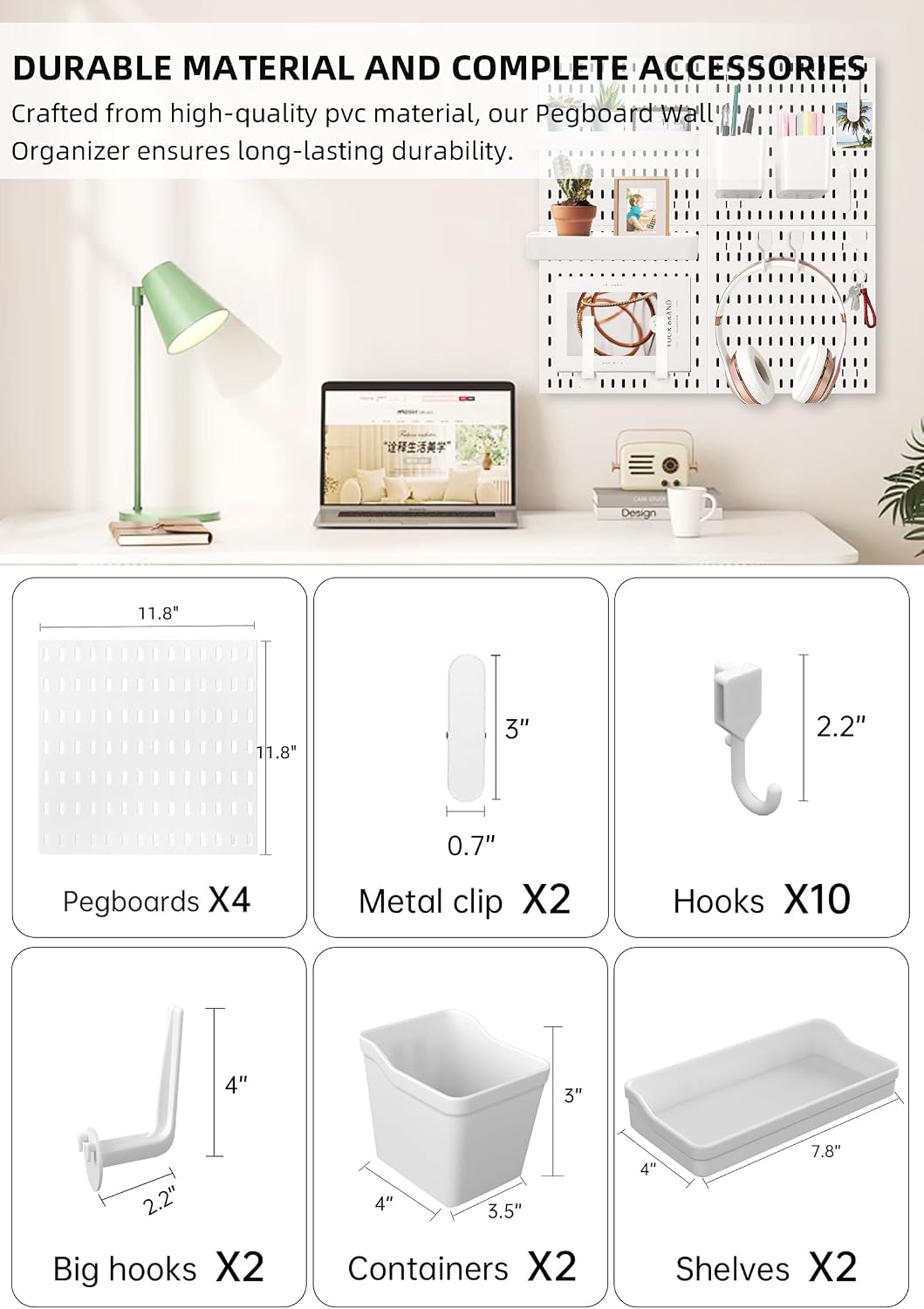 Gaming Pegboard Wall Organizer, photo 3