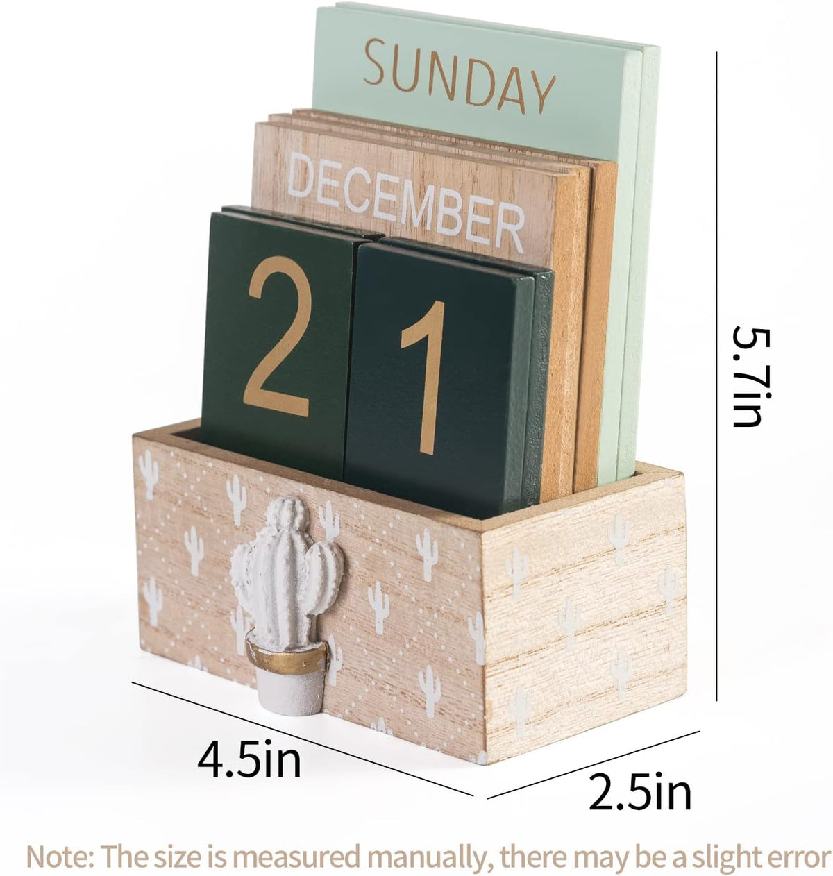 Wooden Perpetual Desk Calendar, photo 4