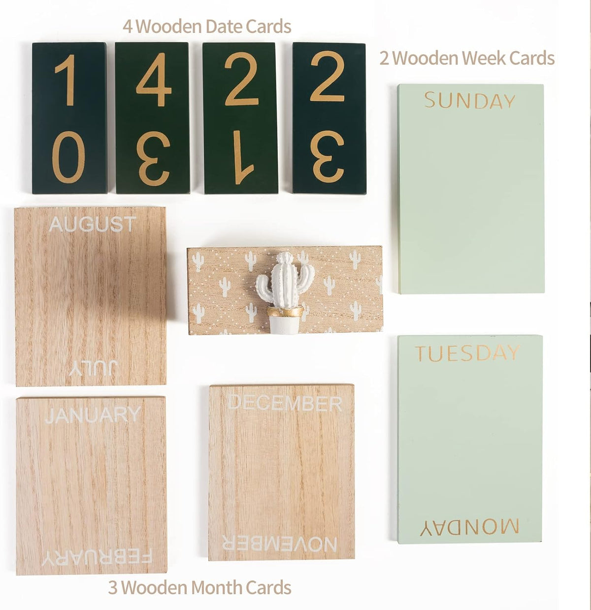 Wooden Perpetual Desk Calendar, photo 5