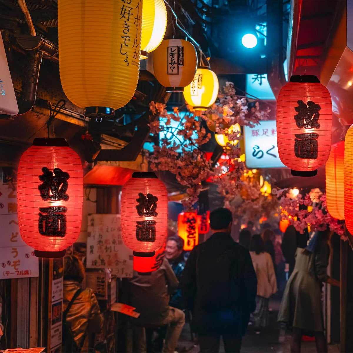Red Japanese Silk Lantern, photo 5
