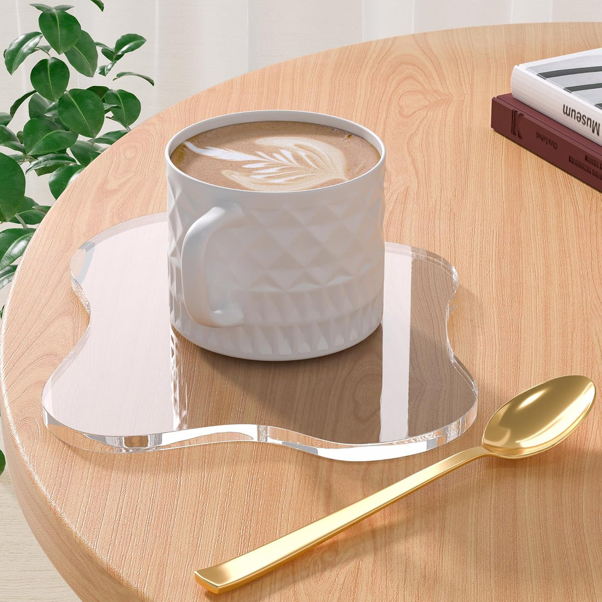 Cloud Acrylic Coaster, Clear, photo 2