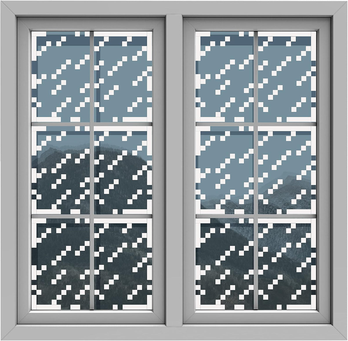 Pixel Rainy Window Stickers, 6-Pack, photo 2