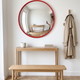 Red Y2K Convex Mirror