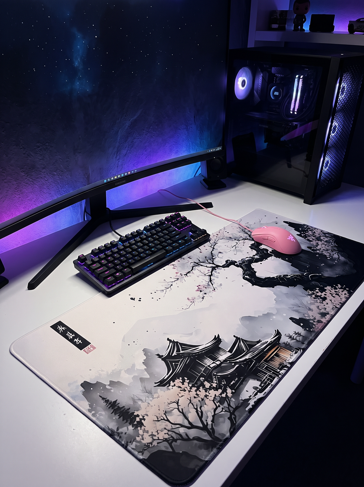 Japanese Ink Painting XL Desk Mat