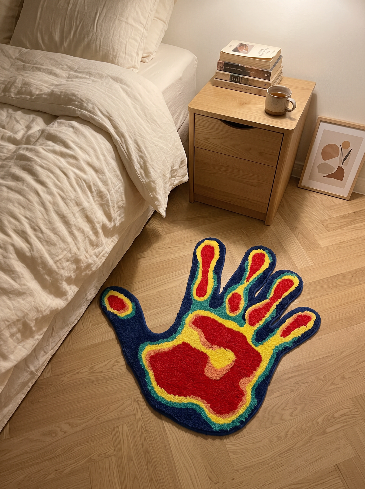 Heat-Map Handprint Tufted Rug