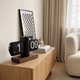Walnut Base Flip Clock, Black