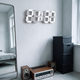 3D LED Wall Clock, 15 in, White
