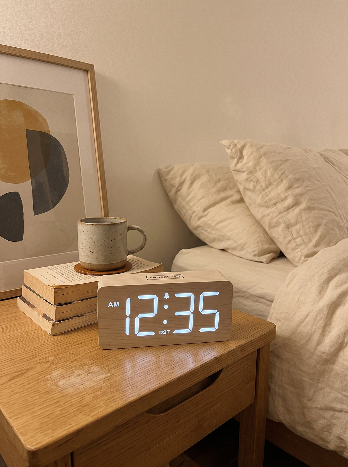 Wooden Digital Alarm Clock