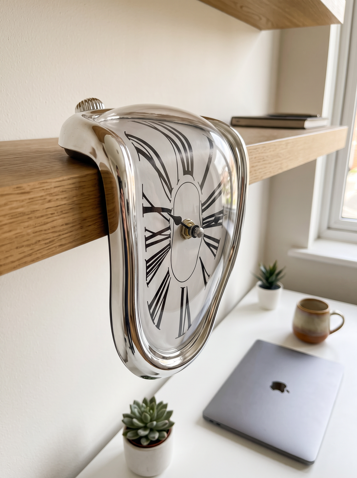 Melting Clock, Silver