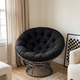 46 in Oversized Papasan Chair, Grey & Black