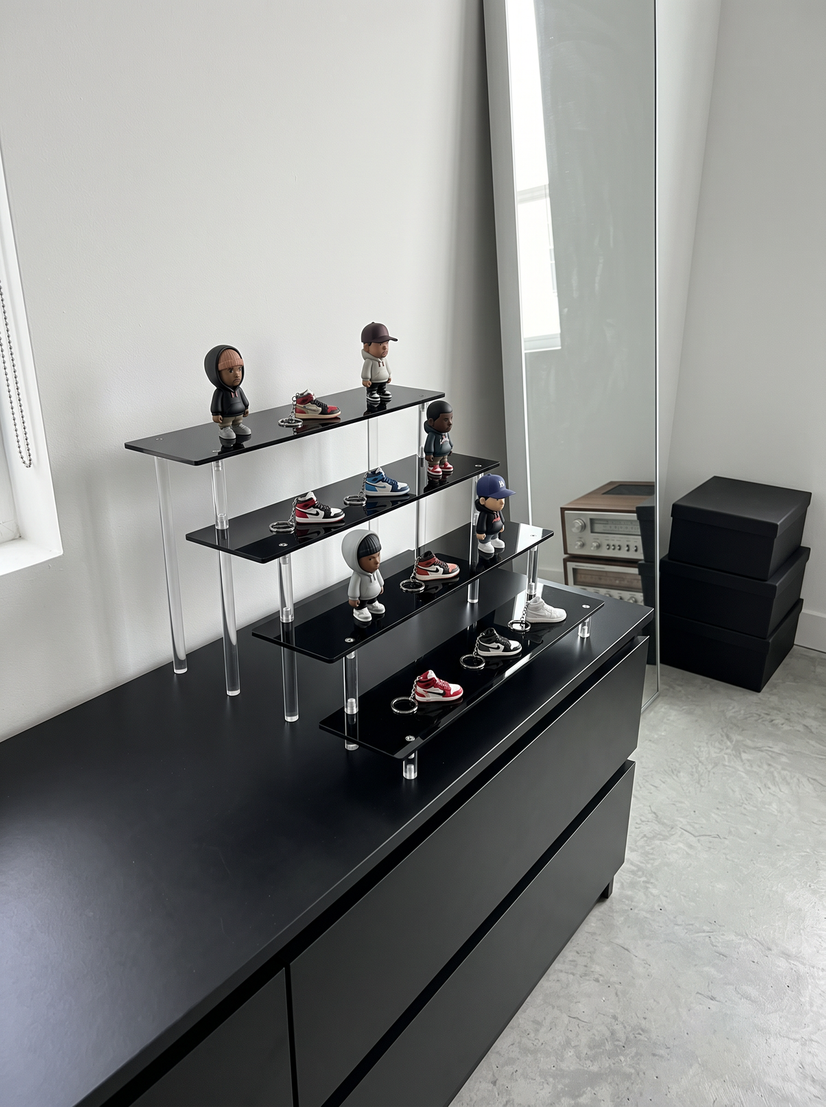 4-Tier Acrylic Display Riser, Black