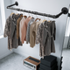 Industrial Pipe Wall Clothes Rack, 36 in