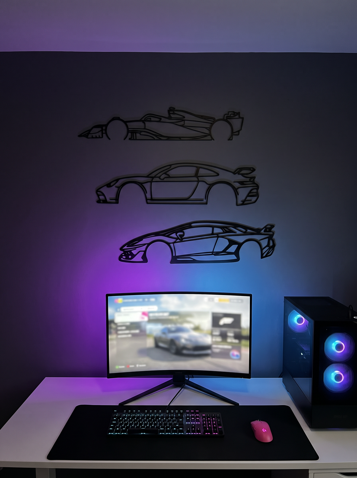 Racing Car Metal Wall Art, 3-Piece