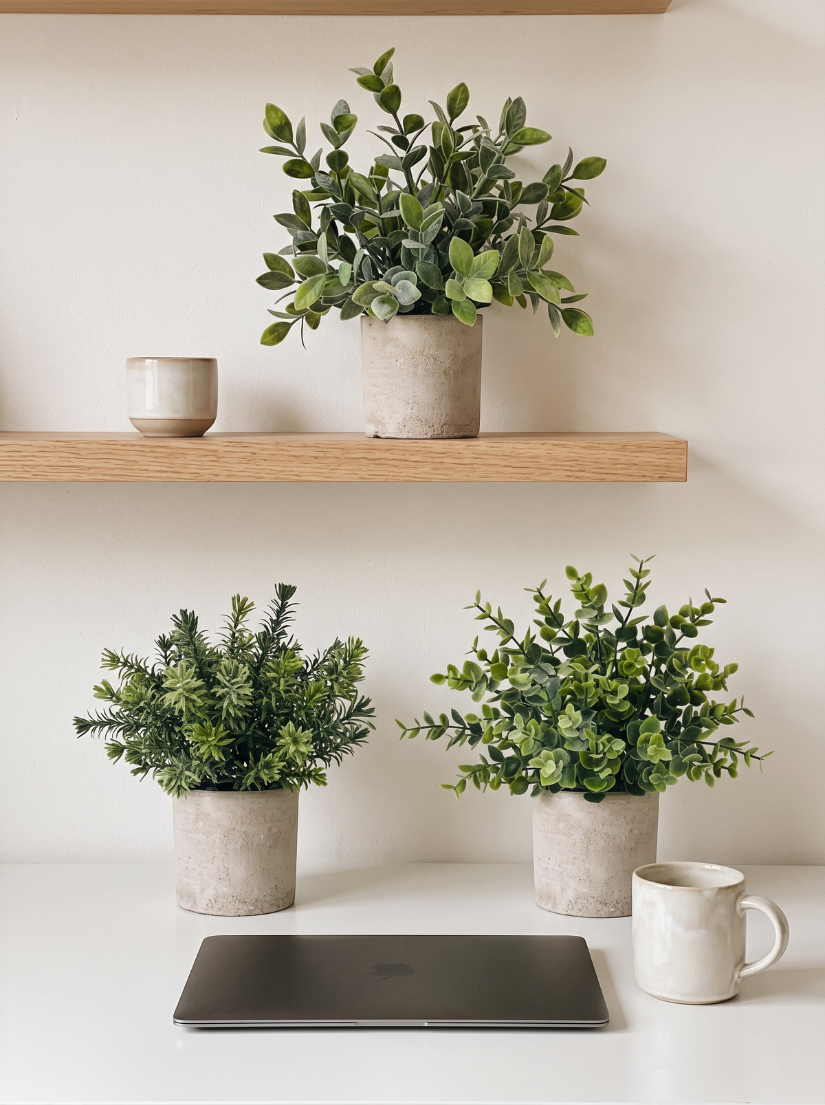 Faux Eucalyptus Plants, 3-Pack
