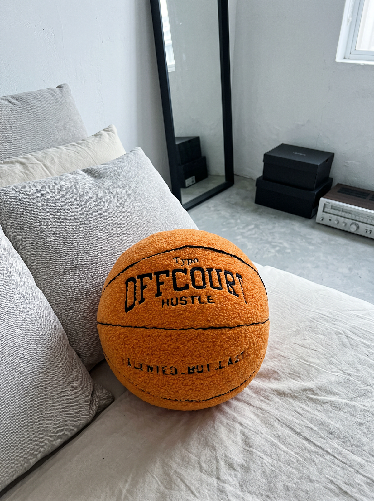 Basketball Plush Pillow, Orange