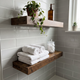 Rustic Floating Shelves, 2-Pack, Brown