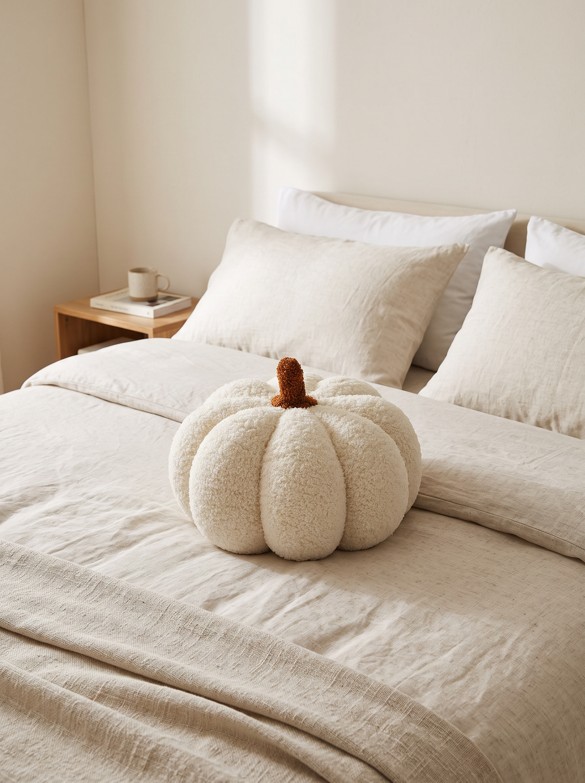 Plush Pumpkin Pillow, 8 in