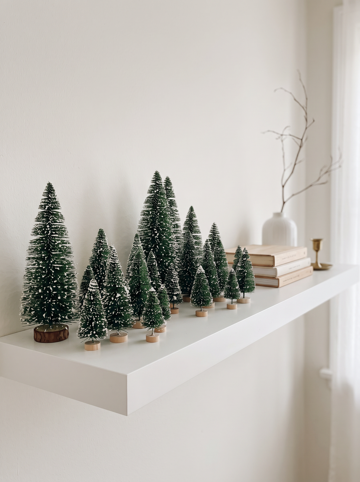 Mini Bottle Brush Christmas Trees, 30-Pack